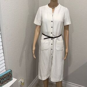 Vintage Leslie Fay belted dress